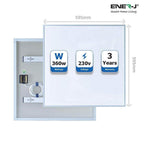 60x60cms Infrared Heating Panel 360W, UK Plug with Thermostat - ENER-J Smart Home