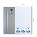 ENER-J 720W Infrared Heating Panel, 120x60cm Wall or Ceiling Mount, Energy Efficient Carbon Crystal Heater, IP24 Rated Electric Infrared Heater for Home & Office