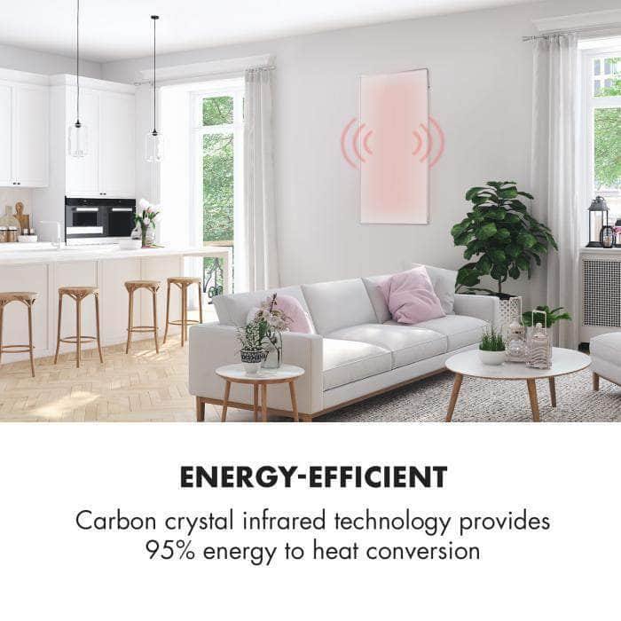 1195*595 720W Infrared Heating Panel, White Body - ENER-J Smart Home