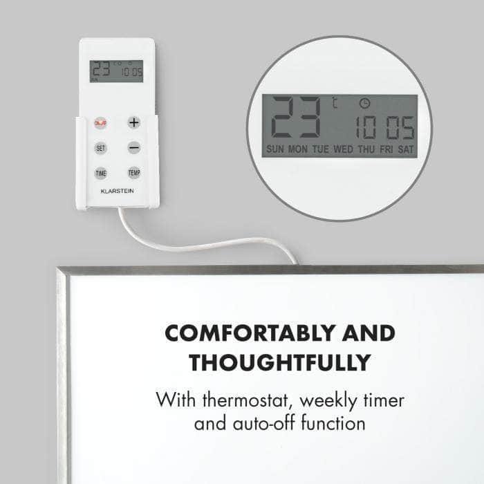 1195*595 720W Infrared Heating Panel, White Body - ENER-J Smart Home