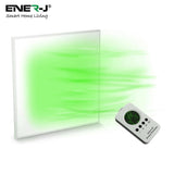 360W, 595x595 Infrared heating Panel with built in RF Receiver and Wireless Thermostat included, IP44 - ENER-J Smart Home