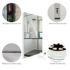 450W Bathroom Mirror Infrared Heater & CCT Changing with Dimmable LED Lights, 600x800 MM, Plug & Play