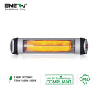 2000W IP34 Wall mounted Patio Heater with Quartz Tube with LED display and 3 Heat Settings - ENER-J Smart Home