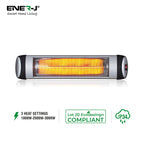 Ener-J 3000W Infrared Patio Heater, Wall Mounted Outdoor Electric Heater with Quartz Tube, Remote Control, LED Display, IP34