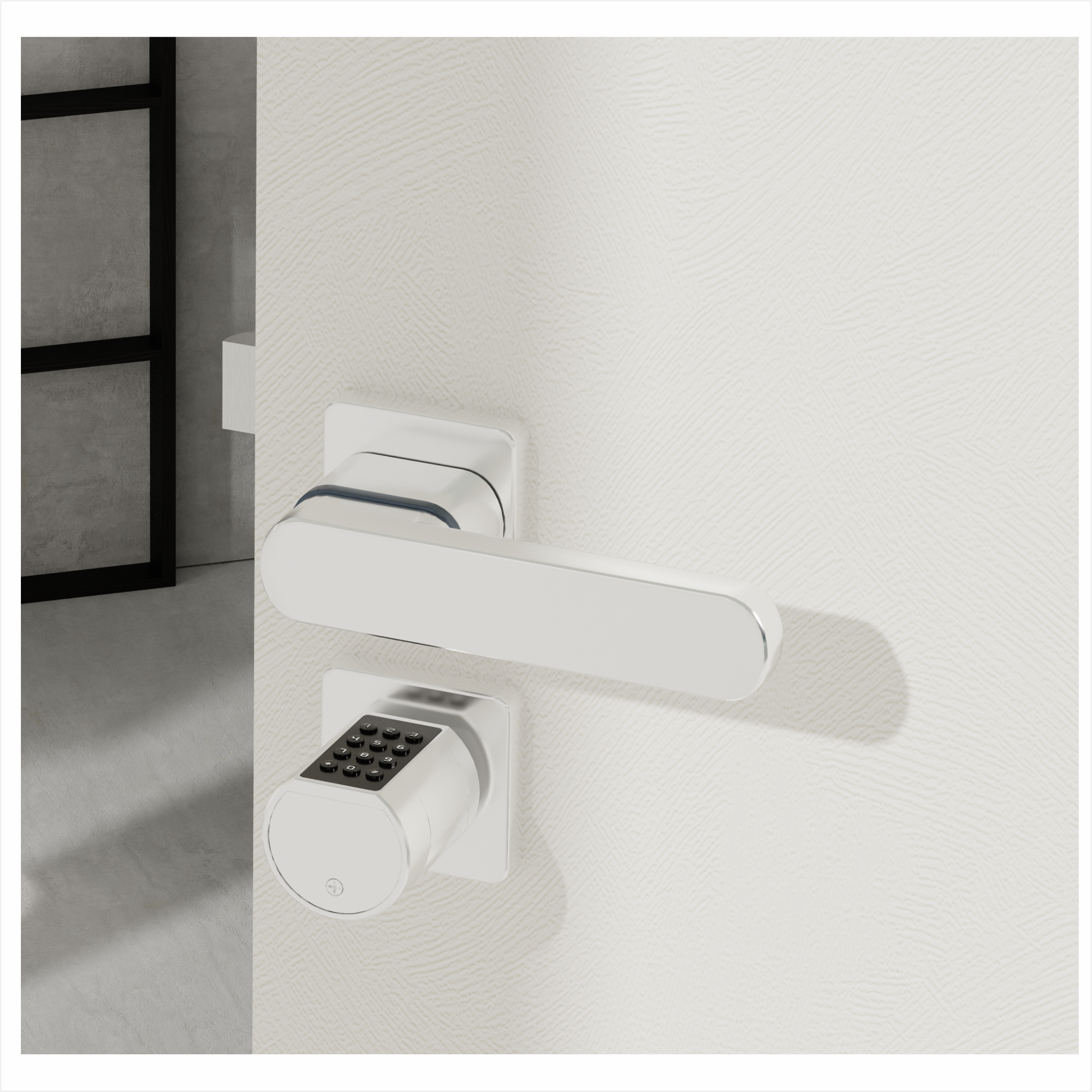Ener-J Smart Adjustable Bluetooth Cylinder Door Lock, Fingerprint, Keypad & App Control, IP55