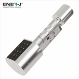 Smart Adjustable Cylinder Lock with Fingerprint & Keypad, Ideal for Any Doors of 35mm - 70mm, Colour: Silver