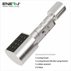Ener-J Smart Adjustable Bluetooth Cylinder Door Lock, Fingerprint, Keypad & App Control, IP55