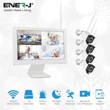 ENERJ Smart Wireless CCTC Kit with 4 Cameras, NVR and Monitor - ENER-J Smart Home