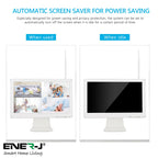 ENER-J 8CH Wireless CCTV Kit with 15.6" Full HD IPS Monitor, 1TB HDD, 1080P Outdoor Cameras with Audio & PIR Motion Detection, Plug & Play Home Security System