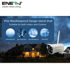 ENER-J 8CH WiFi NVR CCTV Kit with 4x1080P Outdoor IP66 Cameras, Wireless Home & Business Security System with Night Vision, Motion Alerts, Remote Access & Enhanced Signal Coverage