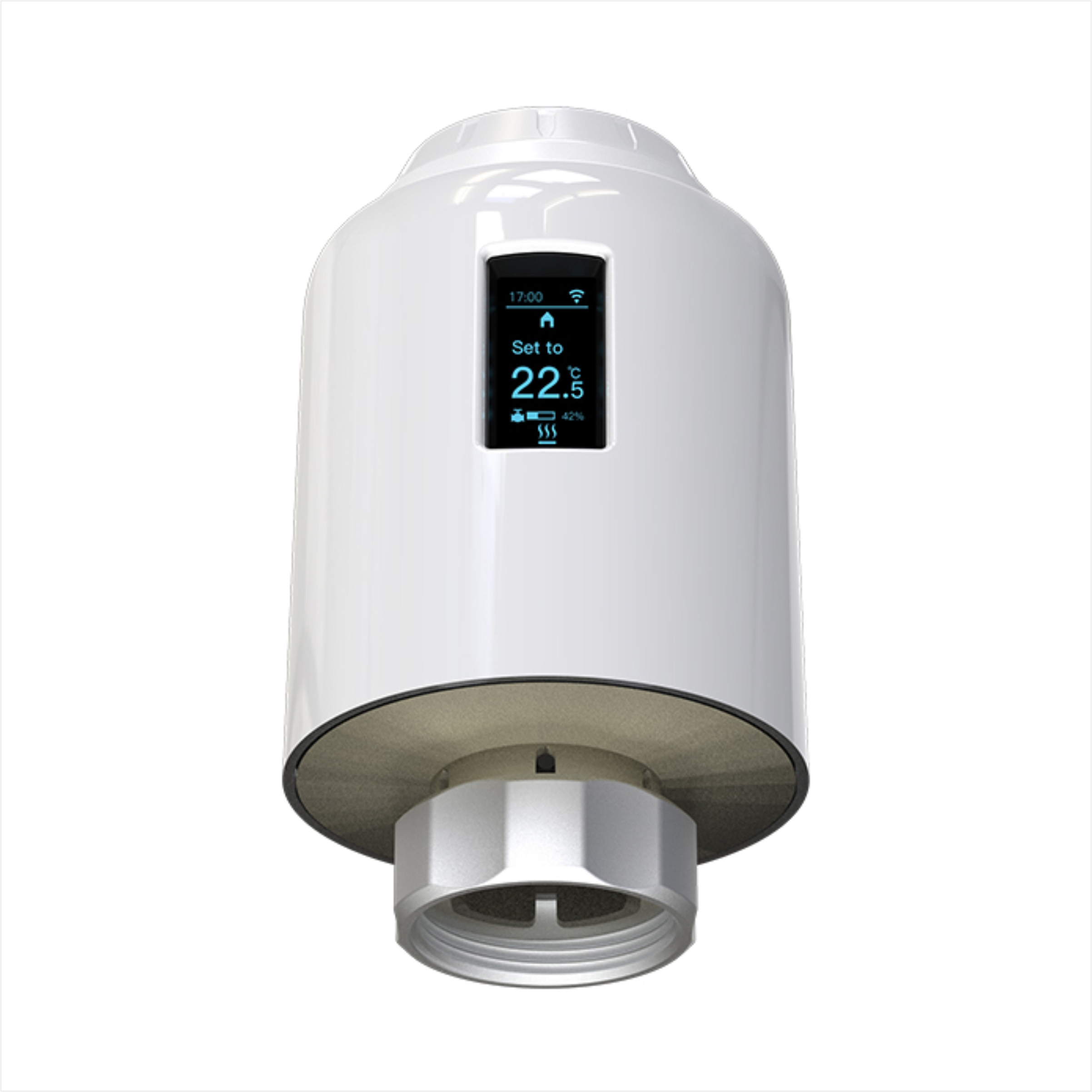 Ener-J Smart WiFi Radiator Thermostat – Digital TRV for Multi-Room Heating Control, Alexa & Google Home Compatible | Pack of 4