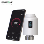 Ener-J Smart WiFi Radiator Thermostat – Digital TRV for Multi-Room Heating Control, Alexa & Google Home Compatible | Pack of 4