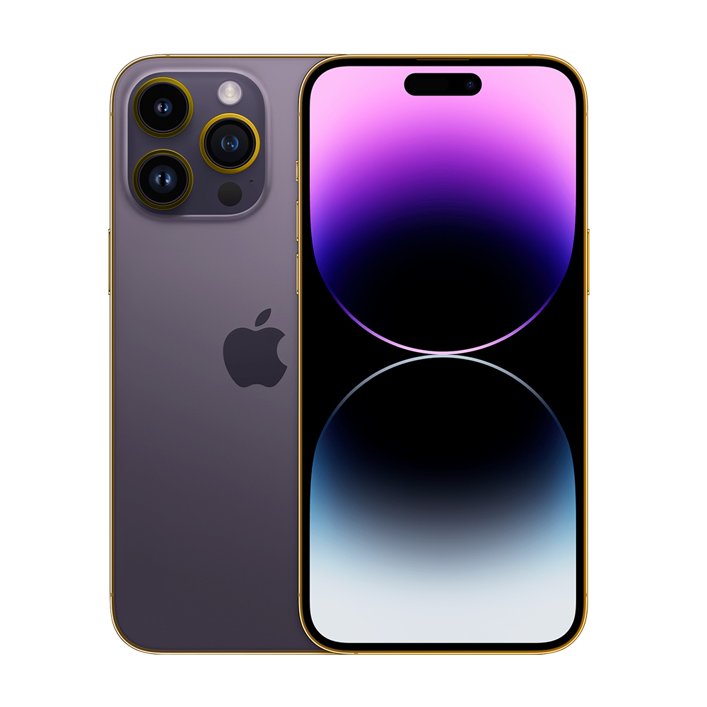 Merlin Craft iPhone 14 Pro Max 24K Edge of Gold Deep Purple 512GB