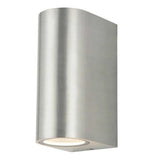 Up-Down Wall Light Silver Housing, Indoor / Outdoor, GU10 Fitting, IP44 Up-Down Outdoor Wall Light (Max 35Wx2)
