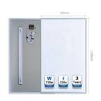 ENER-J 720W Infrared Heating Panel with WiFi Thermostat, 120x60cm Wall or Ceiling Mount, Energy Efficient Carbon Crystal Electric Heater, IP24 Rated Smart Infrared Panel for Home & Office