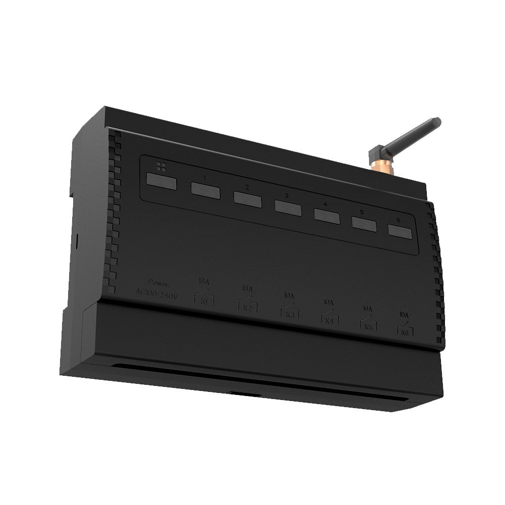 ENER-J 6 Gang Wireless Kinetic Switch, On/Off Wall Switch + 6 Circuit RF WIFI Receiver Max Load 16Ax2 + 10Ax4, 6 Circuits