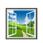 Window Style LED Panel Set of 2, 120x60 cms, Surface Mounted, Grassland Design, 6000k for Office, Meeting Room, Foyer or Waiting Room