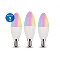 4.5W Smart Colour Changing Light Bulb E14 RGB CCT Colour Changing Bulbs,  Bluetooth APP Control LED Bulbs, WiFi Dimmable RGB and White Light, Mood Light for Room Decor & Party | Pack of 3