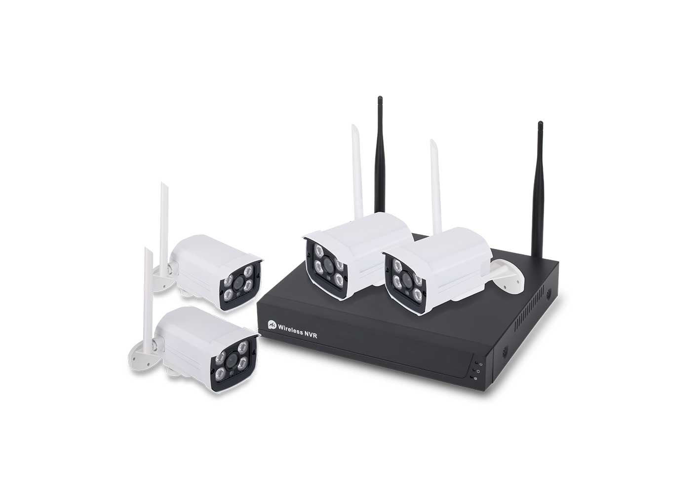 ENER-J 8CH WiFi NVR CCTV Kit with 4x1080P Outdoor IP66 Cameras, Wireless Home & Business Security System with Night Vision, Motion Alerts, Remote Access & Enhanced Signal Coverage