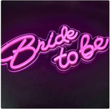 Bride To Be Neon Sign, Pink Led Neon Sign Light Art Wall Hanging Decoration for Bachelorette Party, Birthday, Wedding, Engagement Party, Bar, Pub, Club
