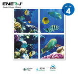 Ocean Marine LED Panels 60x60 40W 3D Effect | Set of 4 Tiles - ENER-J Smart Home