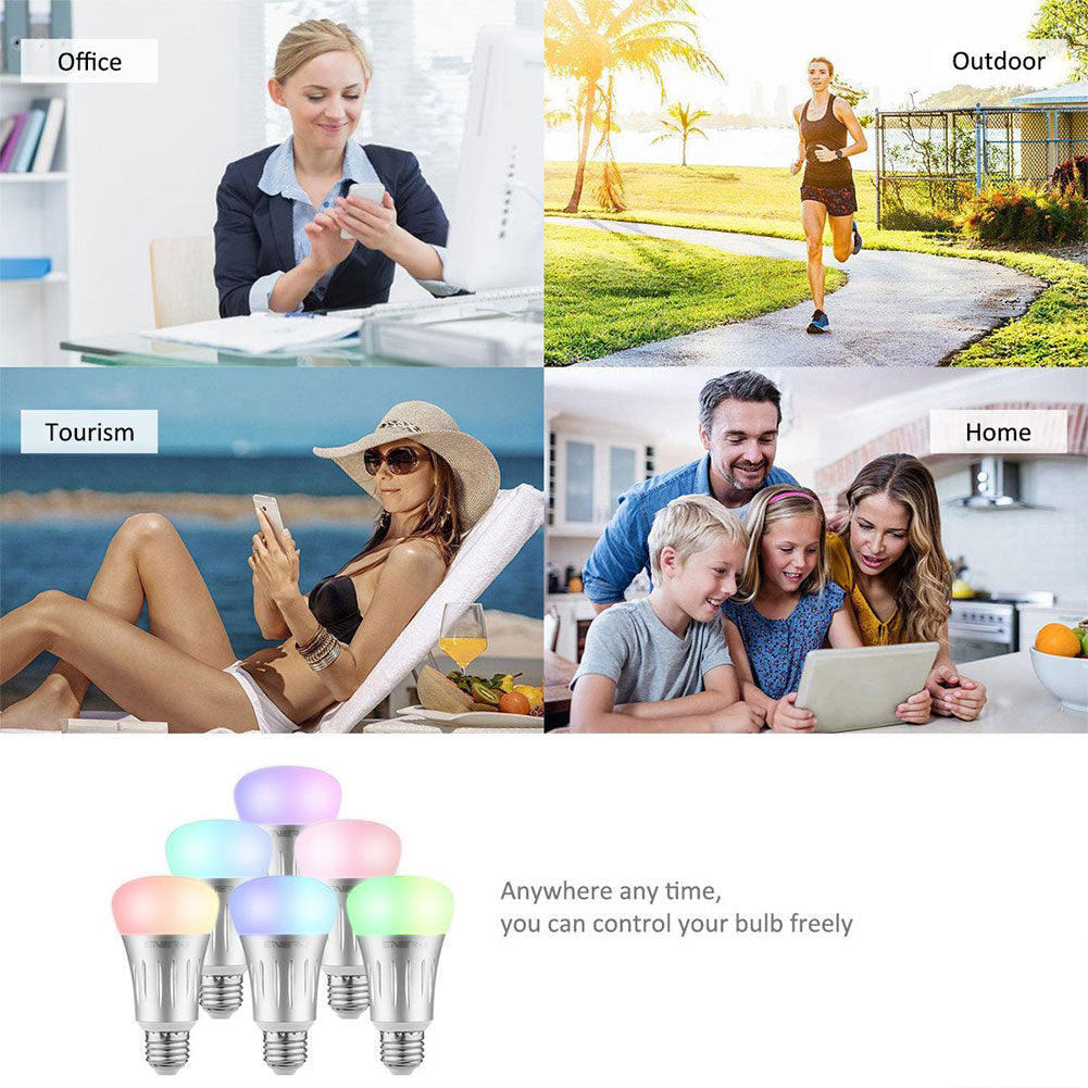 Smart WiFi GLS RGB+W 7W LED Bulb E27 Base, Timer Function, LED Colour Changing Lights | Single pack