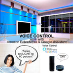 EnerJ WiFi RGB LED Strip Smart Controller SHA5208, Works with Alexa & Google Home, App Control, Music Sync, 16M Colours, Supports 5V/12V/24V/28V LED Strips