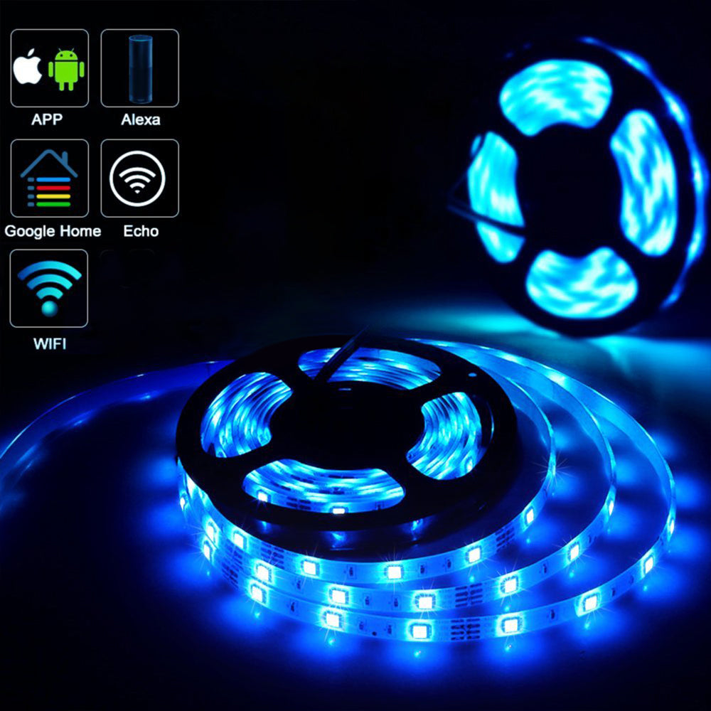 EnerJ WiFi RGB LED Strip Smart Controller SHA5208, Works with Alexa & Google Home, App Control, Music Sync, 16M Colours, Supports 5V/12V/24V/28V LED Strips