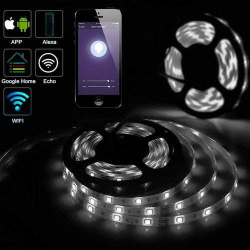 LED Strip Kit with Wifi Controller 6A Adapter, Dimmable Works with Amazon Alexa and Google Home - ENER-J Smart Home