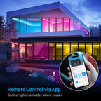 5 Meters Smart Wi-Fi RGB Colour Changing LED Strip Kit, Dimmable, IP20, for Bedroom Ceiling Party Decoration with Remote and Plug