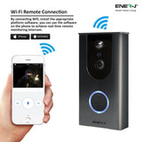 Smart Wireless Video Door Bell With In-Built Battery & Free 16GB SD Card, 2 Way Audio Talk, Motion Detection, PIR Motion Detection and IR Night Vision
