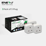 3 Pc Pack Mini WiFi Smart Plug, UK BS Plug, Smart Socket Works with Amazon Alexa & Google Home, With Energy Monitoring, APP & Voice Control