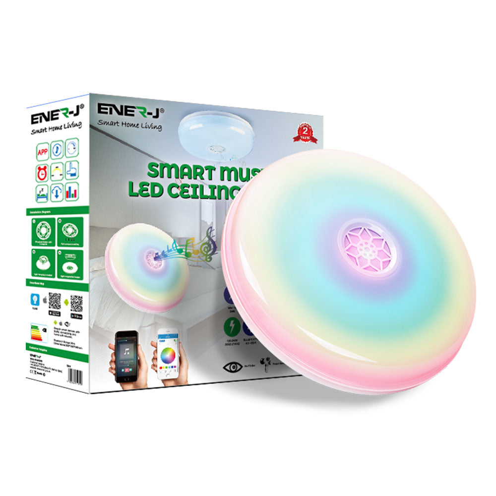 24W Smart WiFi RGB LED Ceiling Lamp with Speaker