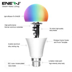 9W Smart Colour Changing Light Bulb, B22 RGB CCT Colour Changing Bulbs, Bluetooth APP Control LED Bulbs Bayonet, Dimmable RGB and White Light, Mood Light for Room Decor & Party | Single pack