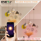 9W B22 Smart Colour Changing RGB Light Bulb, Bluetooth APP Control LED Bulbs Bayonet, Dimmable RGB and White Light, Mood Light for Room Decor & Party