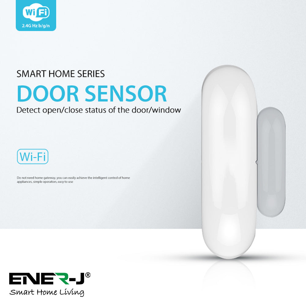 WiFi Door and Window Sensors, Smart Alarm with Free Notification APP Control Home Security Alarm System, No Hub Required