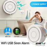 Wi-Fi Alarm with Siren, Wireless Home Alarm Systems, Up to 120dB, Multiple Sound Selection