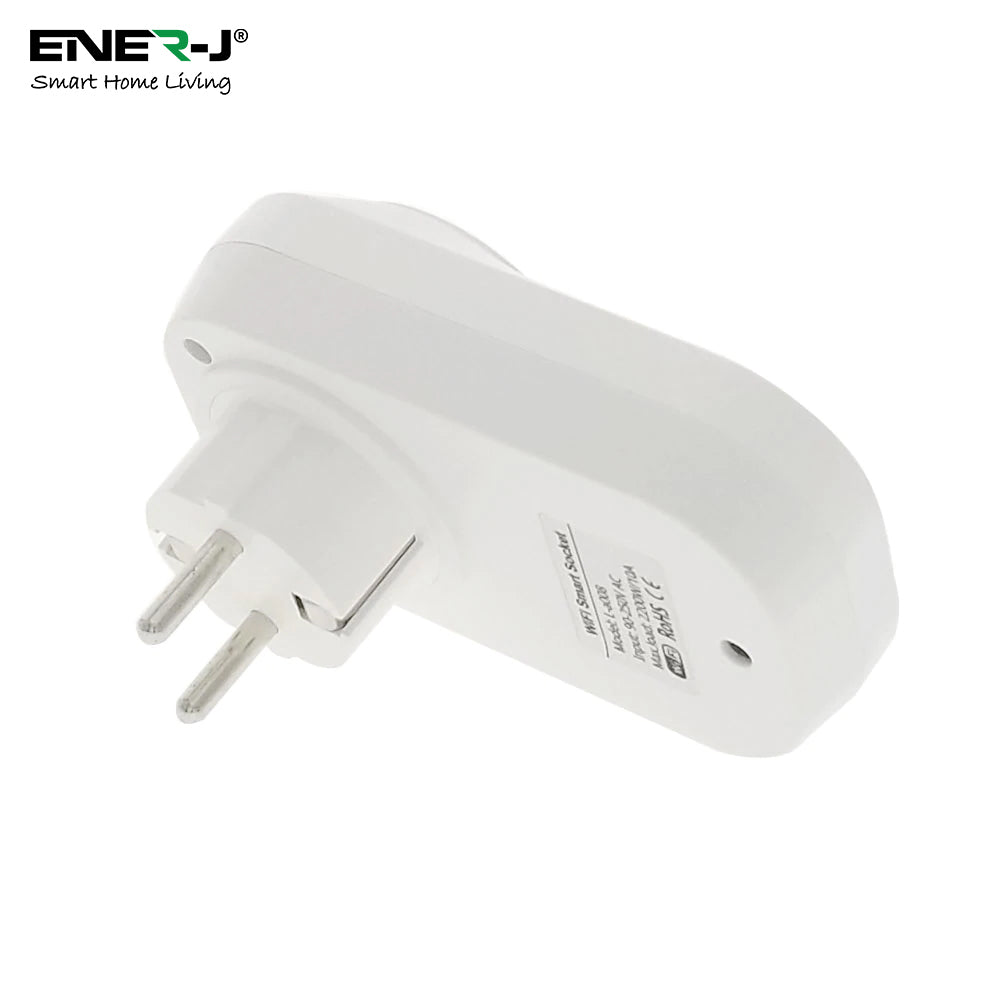 Pack of 3 Wi-Fi Smart Plug EU Outlet with Energy Monitoring, Works with Amazon Alexa, Google Home, Wireless Smart Socket Remote Control Timer Plug Switch, No Hub Required. Max Load 1600W | Pack of 3