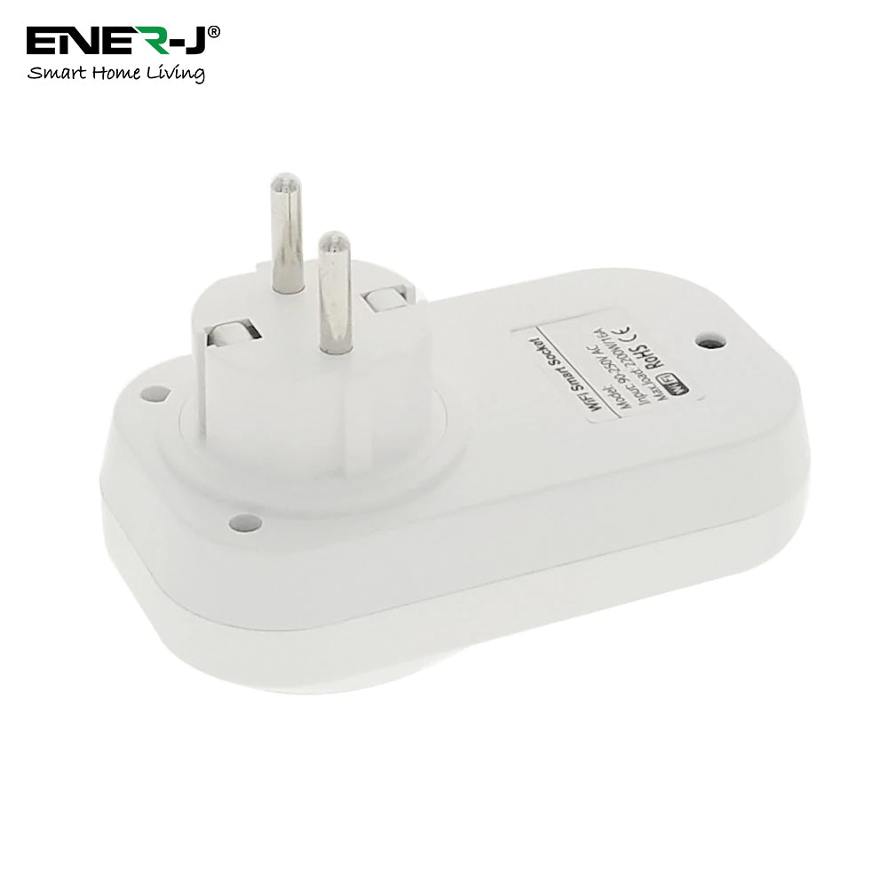 Pack of 3 Wi-Fi Smart Plug EU Outlet with Energy Monitoring, Works with Amazon Alexa, Google Home, Wireless Smart Socket Remote Control Timer Plug Switch, No Hub Required. Max Load 1600W | Pack of 3