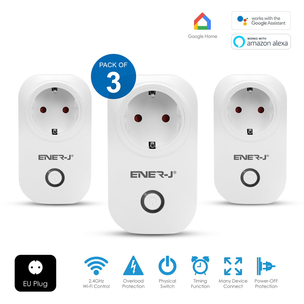 EU Smart Plugs 3-Pack Energy Monitoring Plug