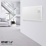 Wall Mount Smart Space Heater Panel, Tempered Glass 2000W Heater, The Most Silent Economic & Energy Efficient