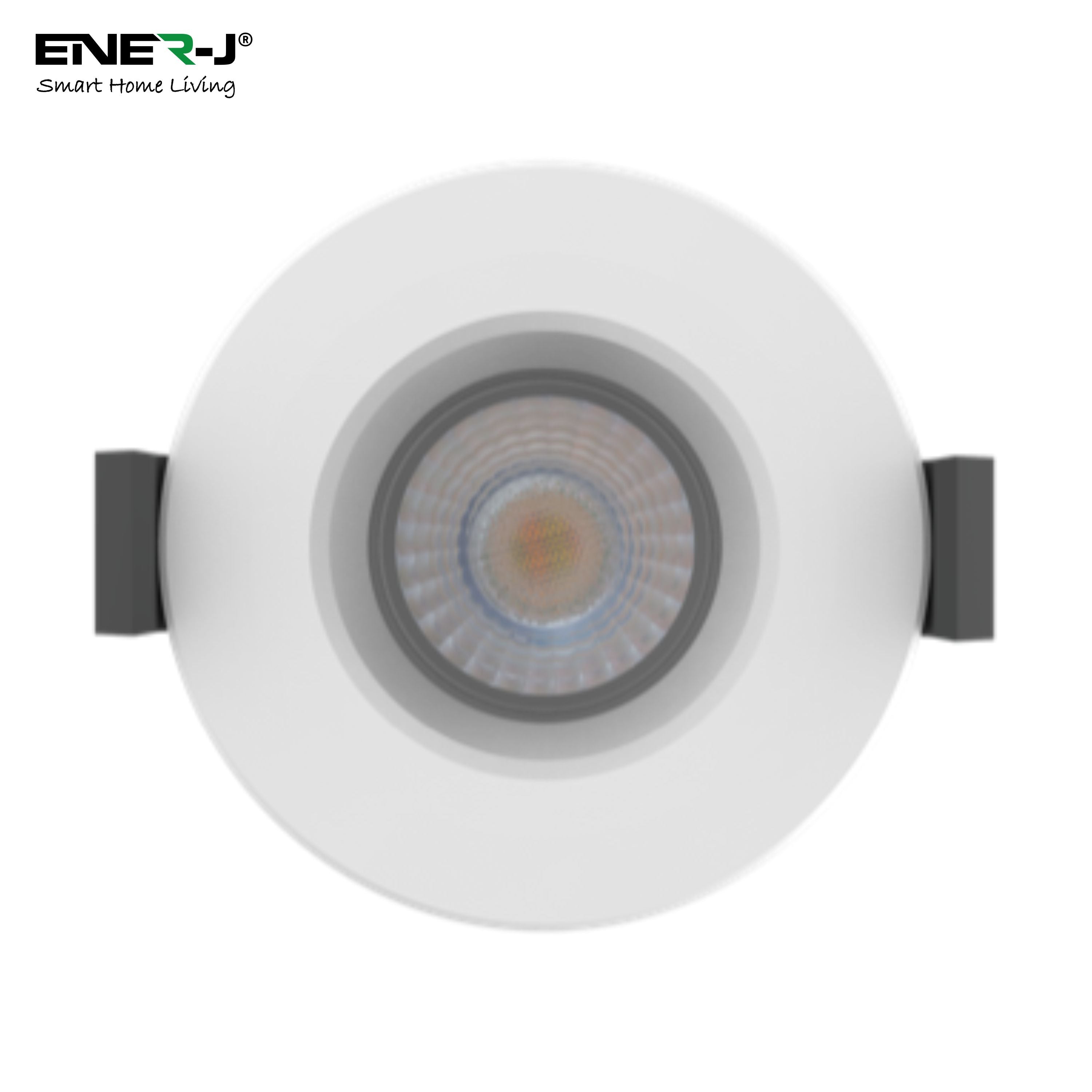 8W Smart WiFi Fire Rated LED Downlight, IP65, CCT Changeable & Dimmable for Bathroom Zones, Control Remotely