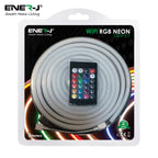 3 Meters Smart WiFi RGB LED Neon Strip Light 3M, Flexible IP65 Colour-Changing Ambient Lighting with Alexa/Google Control & Memory Function (12V, 30W)