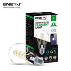 ENER-J Smart WiFi Filament Bulbs 3-Pack, 6.5W E27 LED, CCT Colour Changing, Dimmable, App & Voice Control | Pack of 3