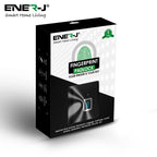 ENER-J Smart Fingerprint Padlock, Keyless Biometric Lock with 9000 Unlock Battery Life, USB Charging & 10-User Access for Gym, Travel, Lockers & Bikes (Black)