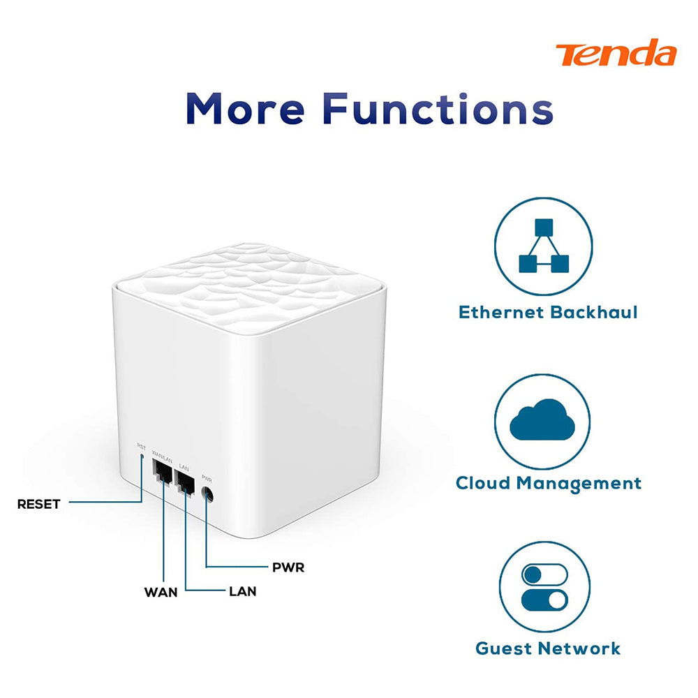 3 Pack Tenda Nova Whole Home Mesh WiFi System, Replaces WiFi Router and Extender, Connects up to 60 Devices