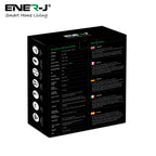 Ener-J Smart WiFi 16W RGB LED Floodlight, IP65 Weatherproof Outdoor Light with 1600lm Brightness, App & Voice Control (Alexa/Google), Timer & Custom Scenes via ENERJSMART