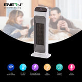 Smart Ceramic Tower Fan Heater, Wi-Fi, 2000W, Adjustable Thermostat, 3 Power Settings & Oscillation, Remote Control, APP & Voice Control