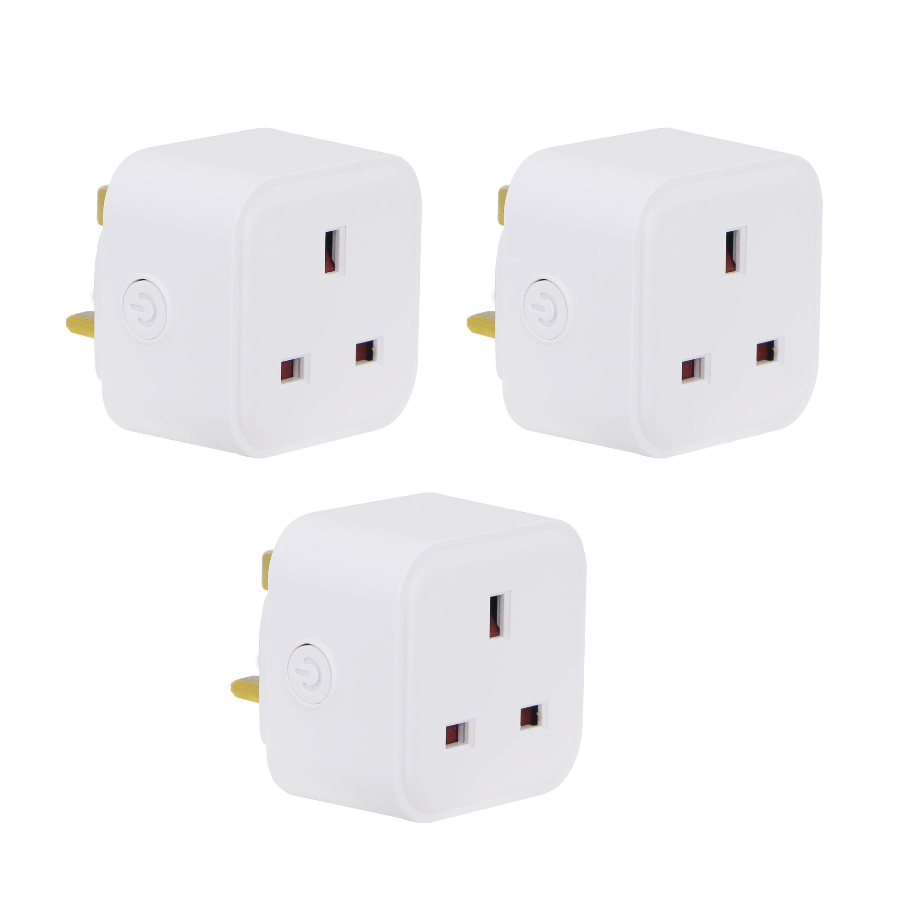 3 Pc Pack Mini WiFi Smart Plug, UK BS Plug, Smart Socket Works with Amazon Alexa & Google Home, With Energy Monitoring, APP & Voice Control