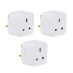 Mini WiFi Smart Plug, UK BS Plug, Smart Socket Works with Amazon Alexa & Google Home, With Energy Monitoring, APP & Voice Control | Pack of 3